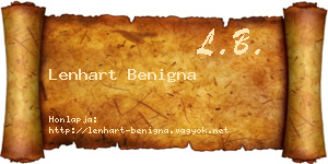 Lenhart Benigna névjegykártya